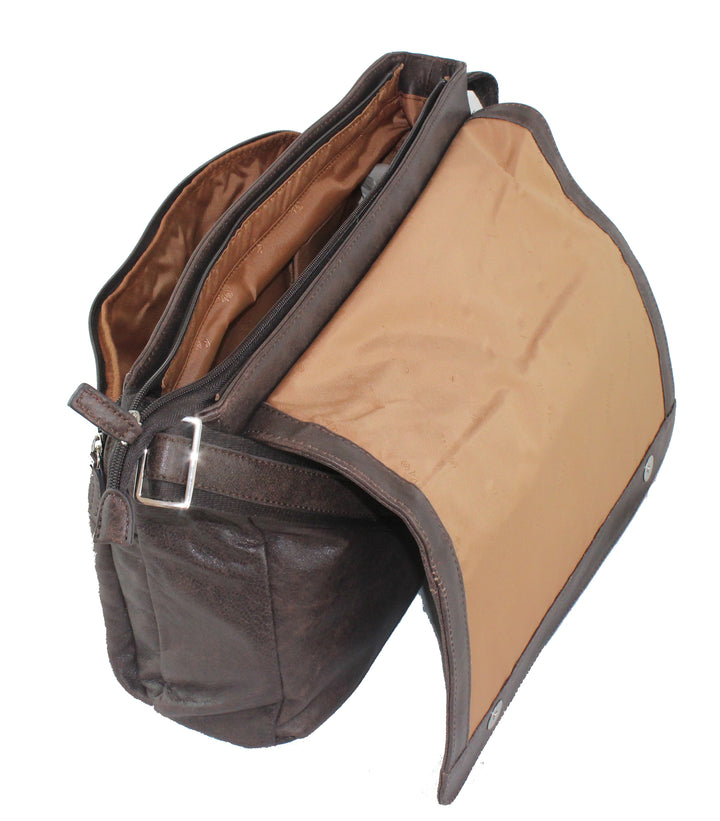 "Sac homme" cuir de buffle (Marron)