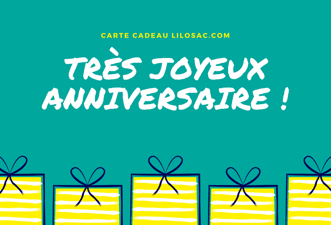 Carte cadeau anniversaire (bleu)