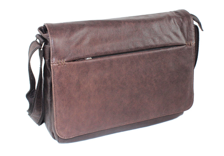 "Sac homme" cuir de buffle (Marron)